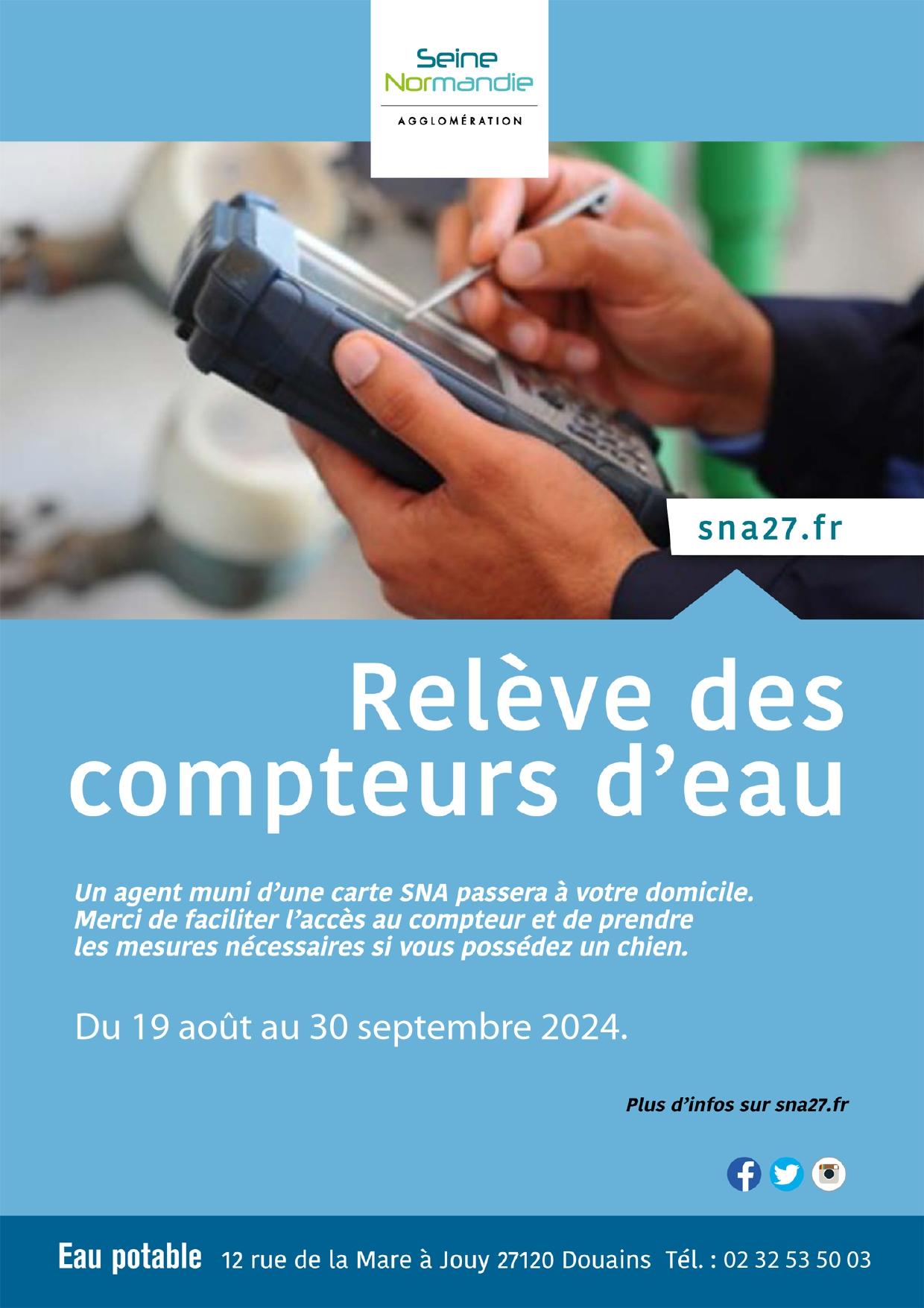 Relevé eau froide septembre 2024