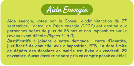 Aide énergie